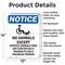 Signmission No Animals Except OSHA Notice Sign, Aluminum, 10in W x 14in L, 2PK OS-2PACK-NS-A-1014-V-14378 - alternate 5